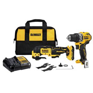 OSCILLATING TOOLS | Dewalt 12V MAX XTREME Brushless Lithium-Ion Cordless Oscillating Tool and 3/8 in. Drill Driver Bundle (3 Ah)