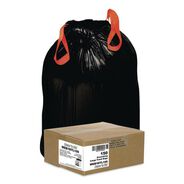 PRODUCTS | Draw 'n Tie Drawstring 33 Gallon 1.2 mil 33.5 in. x 38 in. Heavy-Duty Trash Bags - Black (150/Box)