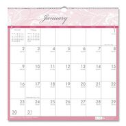 OFFICE AND OFFICE SUPPLIES | House of Doolittle 12-Month (Jan-Dec): 2026 12 in. x 12 in. Breast Cancer Awareness Artwork Recycled Monthly Wall Calendar - White/Pink/Gray Sheets