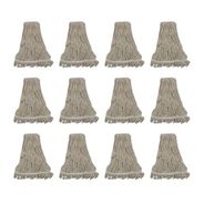 MOPS | Boardwalk BWK432C 32 oz. Pro Loop Web/Tailband Premium Standard Mop Head - White (12/Carton)