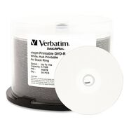 PRODUCTS | Verbatim 4.7 GB 16x DVD-R DataLife Plus Printable Recordable Disc - White (50/Pack)