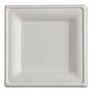 PRODUCTS | Eco-Products EP-P021NFA 6 x 6 Vanguard Renewable and Compostable Sugarcane Plates - White (500/Carton)