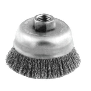  | Advanced Brush Crimped Cup Brush, 6 in Dia., 5/8-11 Arbor, .014 in Steel Wire