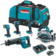 COMBO KITS | Makita 40V MAX XGT Brushless Cordless 5-Tool Combo Kit with 2 Batteries (4 Ah)