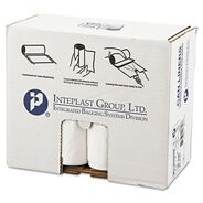 TRASH WASTE BINS | Inteplast Group 30 Gallon .7 mil 30 in. x 36 in. Low Density Can Liner - White (200/Carton)