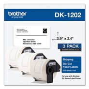 LABELS AND LABEL MAKERS | Brother 2.4 in. x 3.9 in. Die-Cut Shipping Labels - White (3/Pack)