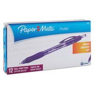 PRODUCTS | Paper Mate 1.4 mm Profile Bold Retractable Ballpoint Pen - Purple Ink/Translucent Purple Barrel (1-Dozen)