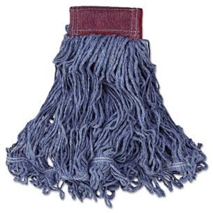 MOPS | Rubbermaid Commercial Super Stitch Cotton/Synthetic Blend Mop Head - Large, Blue (6/Carton)