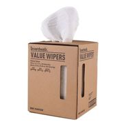 CLEANING CLOTHS | Boardwalk 10 in. x 12 in. Centerpull DRC Wipers - White (200/Carton)