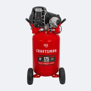 PRODUCTS | Craftsman 15 Amp 2 HP 30 Gallon 175 PSI 6.2 SCFM @ 90 PSI Oil-Lubricated Portable Electric Vertical Corded Air Compressor