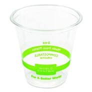 CUPS AND LIDS | World Centric 3 oz PLA Plastic Cold Cups - Clear (2500/Carton)