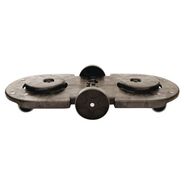HAND TRUCKS AND DOLLIES | Rubbermaid Commercial FG264600BLA 20.25 in. x 45 in. x 8 in. 300 lbs. Capacity 2-Container Tandem Dolly - Black