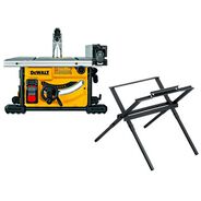 TABLE SAWS | Dewalt 8-1/4 in. Compact Jobsite Table Saw and 10 in. Table Saw Stand Bundle