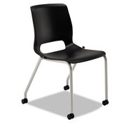 OFFICE CHAIRS | HON Motivate 300 lbs. Capacity Four-Leg Stacking Chair - Onyx/Black/Platinum (2-Piece/Carton)