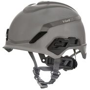PROTECTIVE HEAD GEAR | MSA V-Gard H1 Fas-Trac III Pivot No-Vent Safety Helmet - Standard, Gray