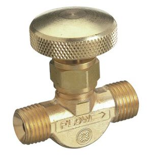 WELDING ACCESSORIES | Western Enterprises 1/4 in. NPT Male Inlet and Male Outlet Brass Body Valve