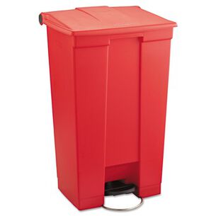 PRODUCTS | Rubbermaid Commercial 23 Gallon Indoor Utility Step-On Plastic Waste Container - Red