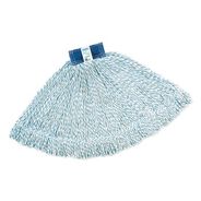 MOPS | Rubbermaid Commercial Super Stitch 1 in. Blue Headband Cotton/Synthetic Finish Mops - Large White (6/Carton)