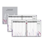 CALENDARS AND PLANNERS | House of Doolittle 9 in. x 7 in. 12-Month (Jan-Dec 2026) Recycled Wild Flower Weekly/Monthly Planner - Gray/White/Purple Cover