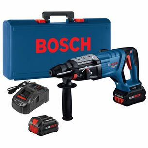 POWER TOOLS | Bosch GBH18V-28DCK24 18V Brushless Lithium-Ion Connected-Ready SDS-Plus Bulldog 1-1/8 in. Cordless Rotary Hammer Kit with 2 Batteries (8 Ah)