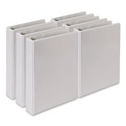 PRODUCTS | Samsill 8.5 in. x 5.5 in. 1 in. Capacity 3 Rings Economy Round Ring View Binder - White (6/Carton)