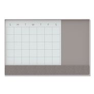 FACILITY MAINTENANCE SUPPLIES | U Brands 3N1 48 x 36 Magnetic Glass Dry Erase Combo Board - Gray/White Surface/White Frame