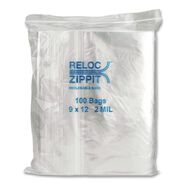 PRODUCTS | BagCo MGP MGZ2P0912 Zippit 9 in. x 12 in. 2 mil Resealable Bags - Clear (1000/Carton)