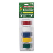MAILING PACKING AND SHIPPING | Duck 0.75 in. x 12 ft. 1 in. Core Electrical Tape - Assorted Colors (5/Pack)