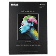 ART AND CRAFT PAPER | Epson 13 in. x 19 in. 17 mil Hot Press Bright Fine Art Paper - Smooth Matte White