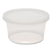 FOOD SERVICE | GEN TD40012E 12 oz. Plastic Deli Containers with Lid - Clear (240/Carton)