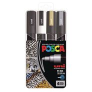 PERMANENT MARKERS | uni-ball Medium Bullet Tip Water-Based Paint Markers - Assorted Colors (4/Set)