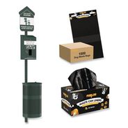PRODUCTS | Furloo 11.5-Gallon Top Door Bags and Liners Pet Waste Station Starter Kit with Header Bag Dispenser - Green (1-Kit)