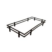 TOOL CARTS | Detail K2 4 ft. x 8 ft. UV Black Powder Coated Open Rail Kit for MFT4X8 Folding Trailer