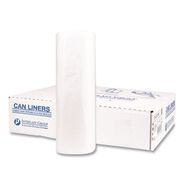 TRASH WASTE BINS | Inteplast Group 40 in. x 46 in. 45-Gallon 1.15 mil. Interleaved Roll Institutional Low-Density Can Liners - Natural (5-Rolls/Carton)
