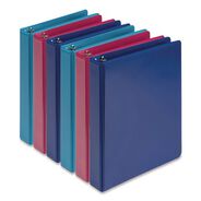 PRODUCTS | Samsill 8.5 in. x 5.5 in. 1 in. Capacity 3 Rings Economy Round Ring View Binder - Assorted (6/Carton)