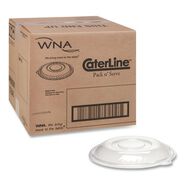 PRODUCTS | WNA 12 in. x 1.5 in. Caterline Pack n' Serve Plastic Dome Lids - Clear (25/Carton)