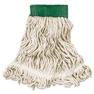 PRODUCTS | Rubbermaid Commercial Super Stitch Looped-End Cotton/Synthetic Wet Mop Head - Medium, Green/White (6/Carton)