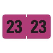 LABELS | Smead 0.75 in. x 1.5 in. 23 Yearly End Tab File Folder Labels - Purple (1-Roll)