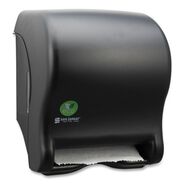 PAPER TOWEL HOLDERS | San Jamar T8000REBK 9.1 in. x 14.4 in. x 11.8 in. Ecological Automatic Towel Dispenser - Black