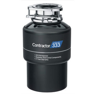 PLUMBING AND DRAIN CLEANING | InSinkerator Contractor 333 3/4 HP Garbage Disposal with Cord