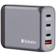 PRODUCTS | Verbatim 100 Watts 4-Port GaN Wall Charger - Black/Gray