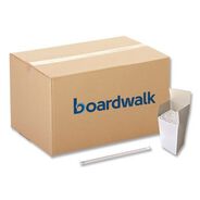 CUTLERY | Boardwalk BWKJSTW1025RED 10.25 in. Wrapped Jumbo Polypropylene Straws - Red (2000/Carton)