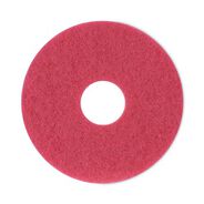 CLEANING CLOTHS | Boardwalk 12 in. dia. Buffing Floor Pads - Red (5/Carton)