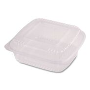 PRODUCTS | World Centric 5.9 in. x 6.4 in. x 3.5 in. 19 oz. Plastic Hinged Clamshells - Clear (500/Carton)
