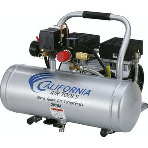 PORTABLE AIR COMPRESSORS | California Air Tools 2010A 1 HP 2 Gallon Ultra Quiet and Oil-Free Aluminum Tank Hand Carry Air Compressor
