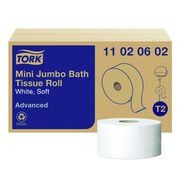 TOILET PAPER | Tork 3.48 in. x 751 ft. Septic Safe, 2-Ply Advanced Jumbo Bath Tissue - White (12 Rolls/Carton)