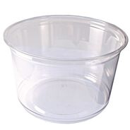 PRODUCTS | Fabri-Kal 4.6 in. Diameter x 3 in. 16 oz. Recycleware Round Plastic Deli Container - Clear (500/Carton)