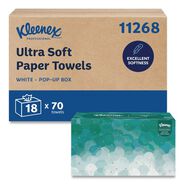 PRODUCTS | Kleenex 11268 1-Ply 9 in. x 10 in. POP-UP Box Ultra Soft Hand Towels - White (70/Box)