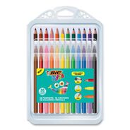 PENCILS | BIC BKXP36AST Kids Colored Pencils Crayons Markers Coloring Combo Pack in Durable Case (36/Pack)