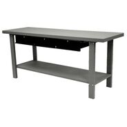 ON SITE CHESTS | Homak 79 in. Industrial Steel Workbench with 3 Drawers - Gray